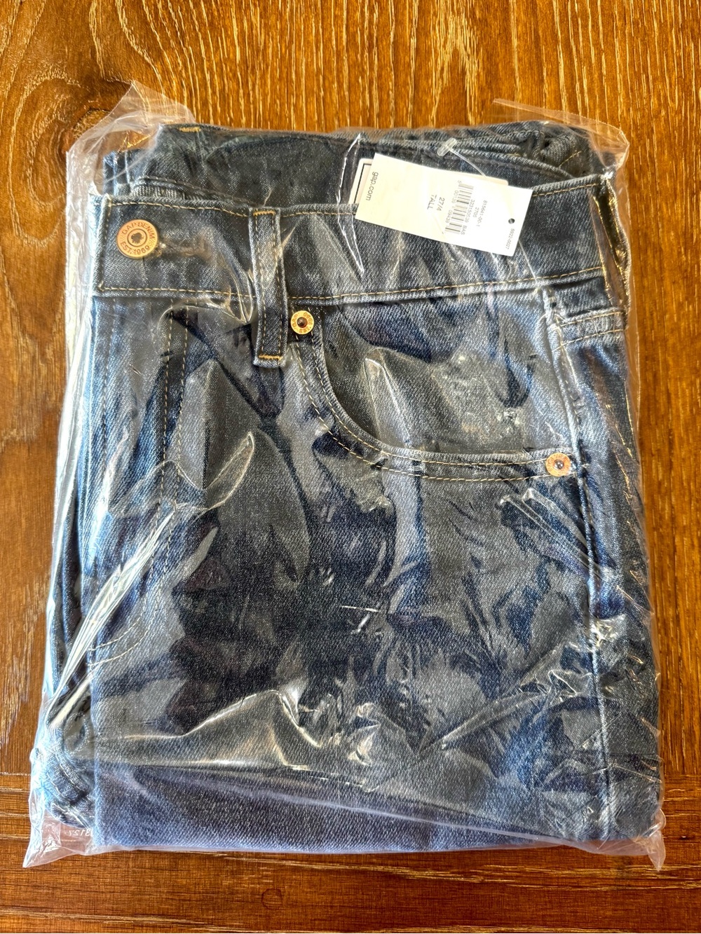 NIP GAP high rise 90s slim straight jeans 27T - Picture 3 of 8
